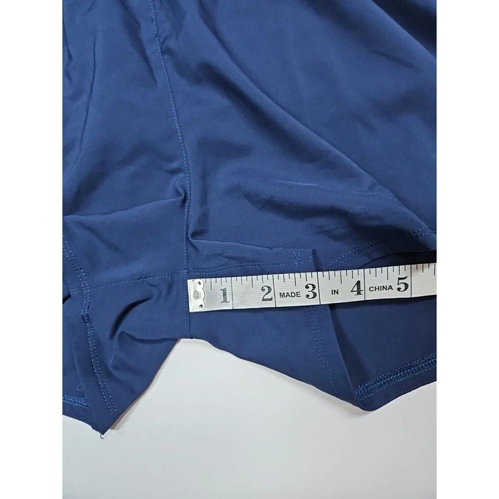 Nike Dri-FIT Womens Blue High Rise Lined Training Shorts Pockets Size Medium NWT - Picture 10 of 10